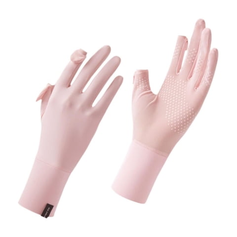 Ioensy - Guantes De Protección Solar Para Mujer, Guantes De Protección Solar Para Jardinería, Equitación Y Exteriores, Color Rosa.