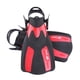 thumbnail image 1 of Aletas De Buceo Entrenamiento De Natación Aletas De Snorkel De Viaje Portátiles Profesionales 34 Cm X 17,2 Cm Rojo Negro, 1 of 3