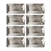 Bothyi - 8 Uds Platos Desechables Utensilios Vajilla Platos Para Decoración De Cafetería Eventos Plata