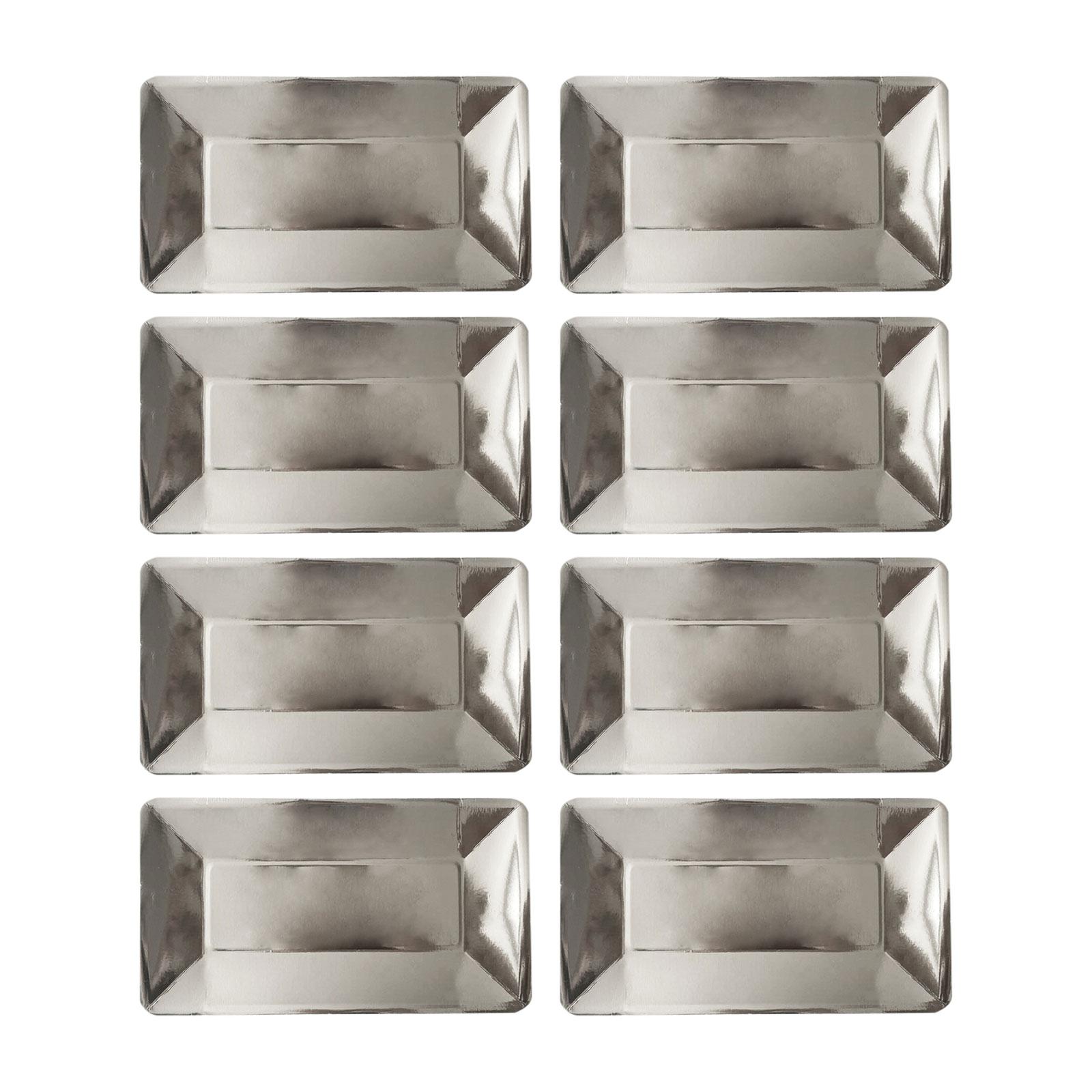 Bothyi - 8 Uds Platos Desechables Utensilios Vajilla Platos Para Decoración De Cafetería Eventos Plata