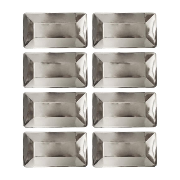 8 Uds Platos Desechables Utensilios Vajilla Platos Para Decoración De Cafetería Eventos Plata