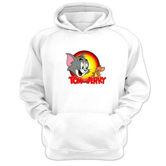Polerón Canguro Tom Y Jerry Blanco Talla L Unisex