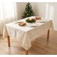 thumbnail image 1 of Mantel Navideño Rectangular 140x220 Marfil Copos Dorados, 1 of 4