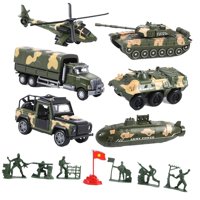 Magideal - Juego De 6 Vehículos Realistas De Aleación Fundida A Presión, Juego De Vehículos De Carga Con Motor De Fricción, Avión De Juguete Para Regalo De Niños