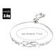 thumbnail image 2 of Pulsera infinito ajustable de plata ley S925 + bolsa +, 2 of 3