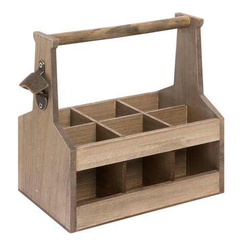 Vgo - Porta Botellas 28X17X29 Cm De Madera