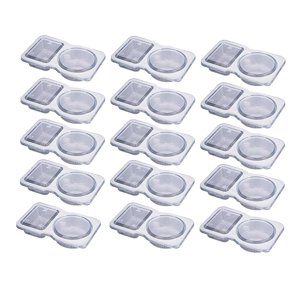 Magideal - Contenedor De Condimentos De Doble Compartimento, 15 Uds., Dividido Para Aperitivos De Salsa De Trabajo