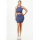 thumbnail image 5 of Saronite Conjunto de Dos Piezas de Camiseta sin Mangas con Cuello Halter y Minifalda Ajustada, Azul Vaquero (para Mujer), 5 of 5