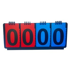 Magideal - Contador De Puntuación, Marcador Abatible, Marcador Deportivo Multiusos, Tabla De Puntuación, Aletas Para Juegos, Bádminton, Béisbol, Exterior, Fútbol 4 Dígitos
