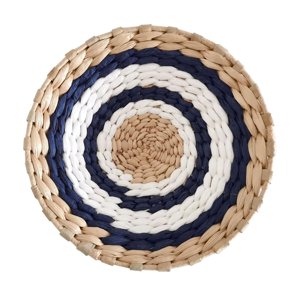 Magideal - Cesta De Pared Tejida Colgante, Cesta De Algas Marinas, Cesta De Pared Bohemia, Cesta De Tejido Circular Rústica Plana Para Sala De Estar, Granja, Decoración Del Hogar 30 Cm Estilo A