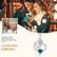 thumbnail image 2 of Collar 925 Sterling Silver Birthstone Rose Flower Heart Pendant 18+2, 2 of 6