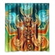 thumbnail image 1 of Cortina de ducha de zorro de nueve colas Ahri, juego de cortina de baño con ganchos, tamaño 66 x 72 pulgadas, 1 of 3