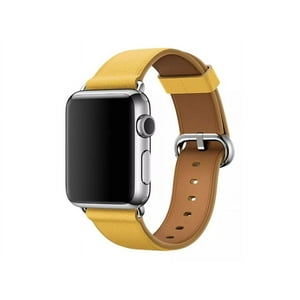 Genérico - Correa Cuero Compatible Iwatch Apple Watch 42/44/45Mm Mostaza