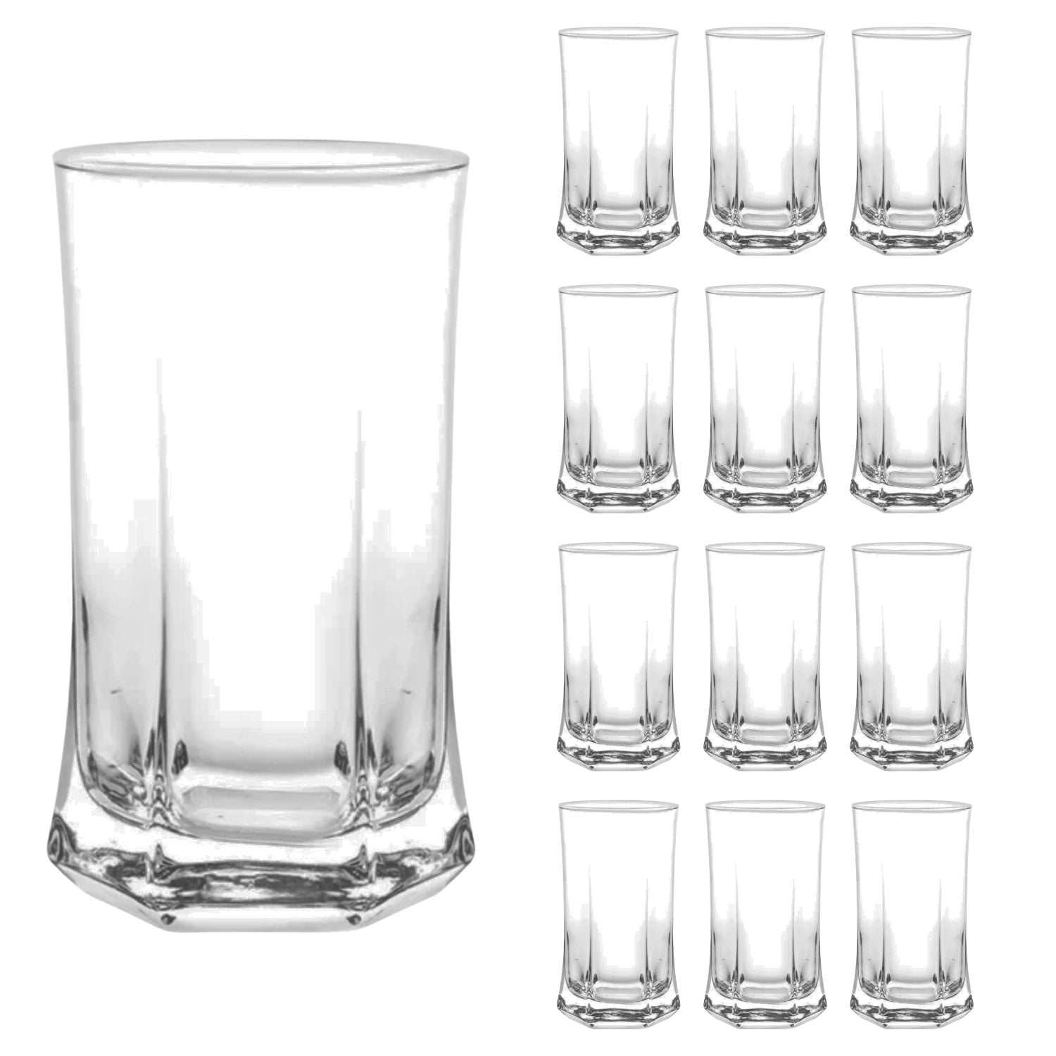 Set 12 Vasos Vivaldi Tragos Altos Cristar 332 Ml