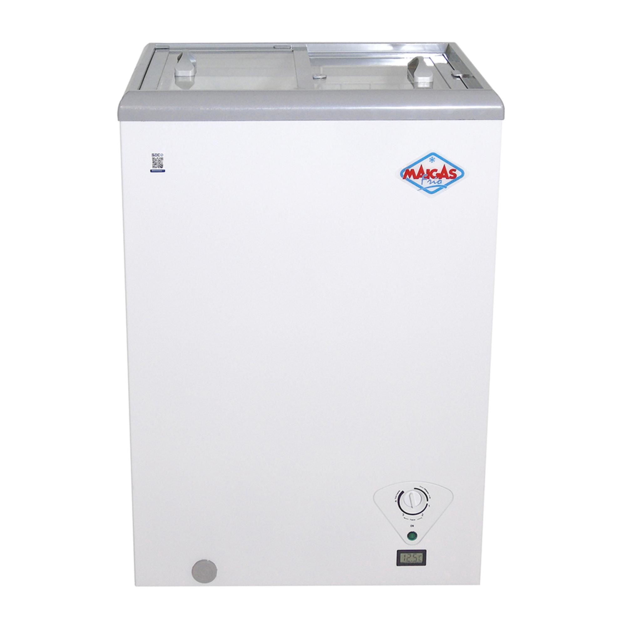 Freezer Horizontal / Congelador Industrial D/Acción T/Vidrio 100 Lts. 100 Litros