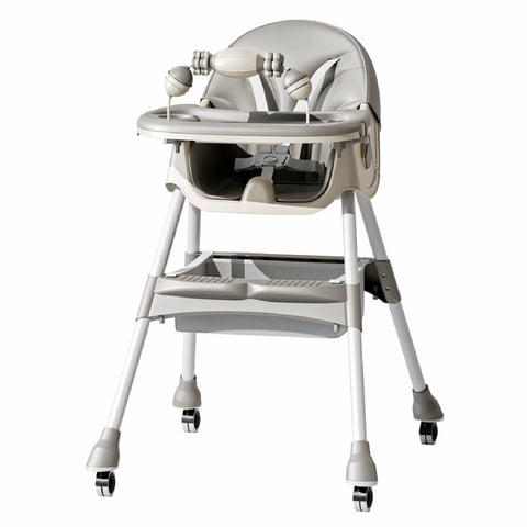 Mundo Online - Silla Comer Bebe Doble Altura Safe Baby Entretenida Gris