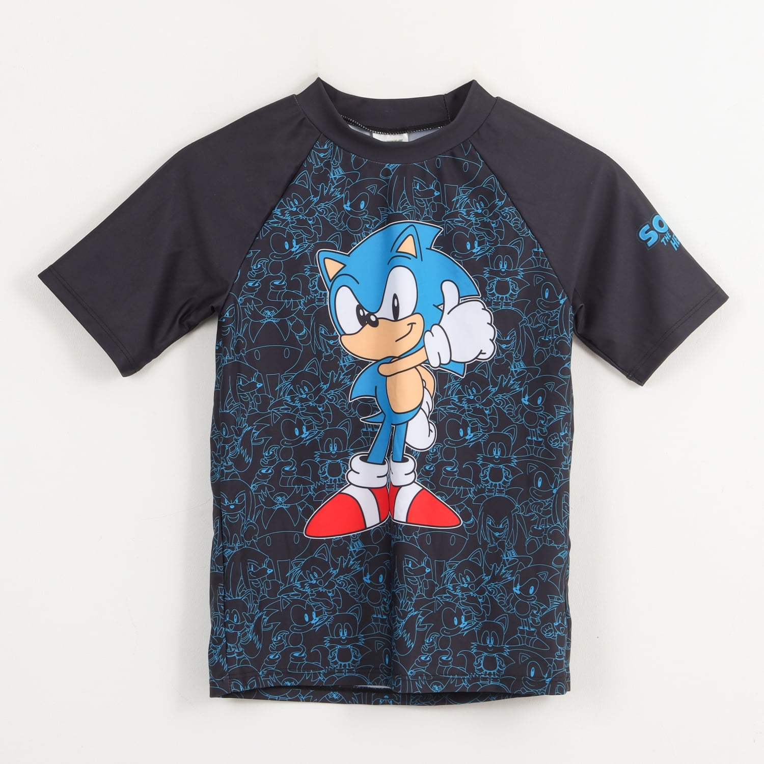Polera Uv Niño Negro Personaje Grand Sonic