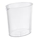 thumbnail image 5 of Cubo de basura de estilo minimalista, cubo de basura redondo sin tapa, cesto de papel de desecho transparente para el hogar, inodoro, cocina y baño Blanco, 5 of 5
