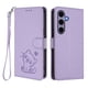 thumbnail image 1 of Funda de Gato tipo Libro para Samsung Galaxy S25, Lila Claro, 1 of 6