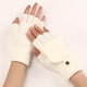 thumbnail image 5 of Guantes de invierno para mujer, paquete de 2, cálidos, de punto, convertibles, sin dedos, con gorro protector., 5 of 5