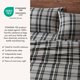 thumbnail image 5 of Juego de sábanas Woolrich Twin 3 piezas a cuadros gris Emerson, 5 of 7