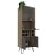 thumbnail image 5 of Bar Alto 5 Puertas 10 Botelleros Y Portacopas Café Y Gris, 5 of 7