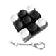 thumbnail image 4 of Llavero con teclado, juguete sensorial para fiestas, cumpleaños, teclados de , teclado con clicker para oficina, bolso, trabajo, mujeres, hombres, Blanco y negro, 4 of 5