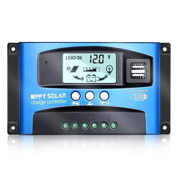Controlador iSunergy MPPT 40A 12V/24V Dual USB LCD