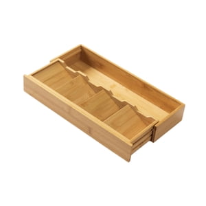 Bothyi - Caja De Cubiertos De Madera Organizador De Cajones De Cocina Multiusos Para Cucharas, Tenedores Y Cuchillos Retráctil