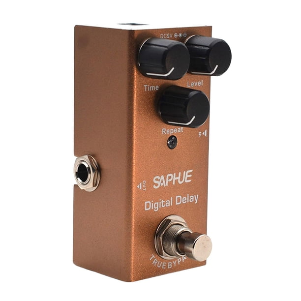 Pedal de guitarra, pedal de de guitarra, fácil de , mini portátil, con carcasa de metal, ligero para bajo de guitarra , para retardo digital