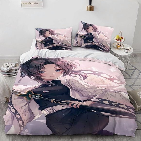 Butterfly-Shinobu -Poster- Duvet Cover 3 Piece Bed SetRoom- Atmosphere Decoration -Anime -peripherals
