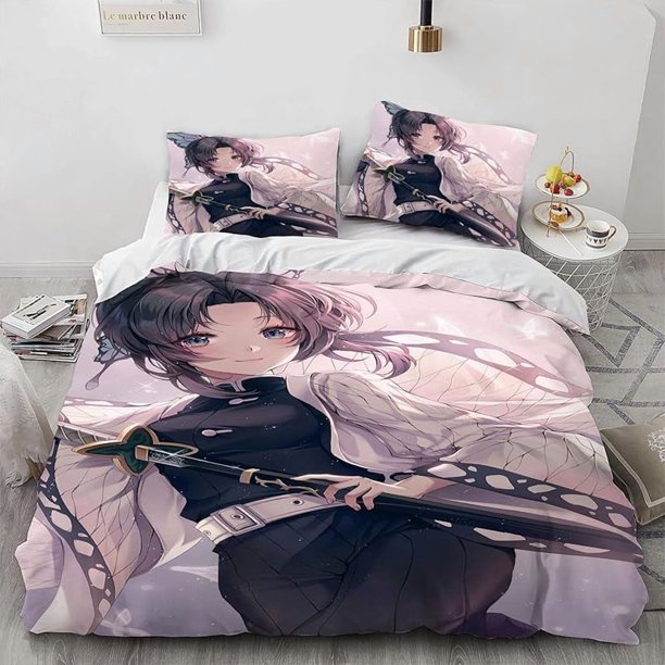 Butterfly-Shinobu -Poster- Duvet Cover 3 Piece Bed SetRoom- Atmosphere Decoration -Anime -peripherals