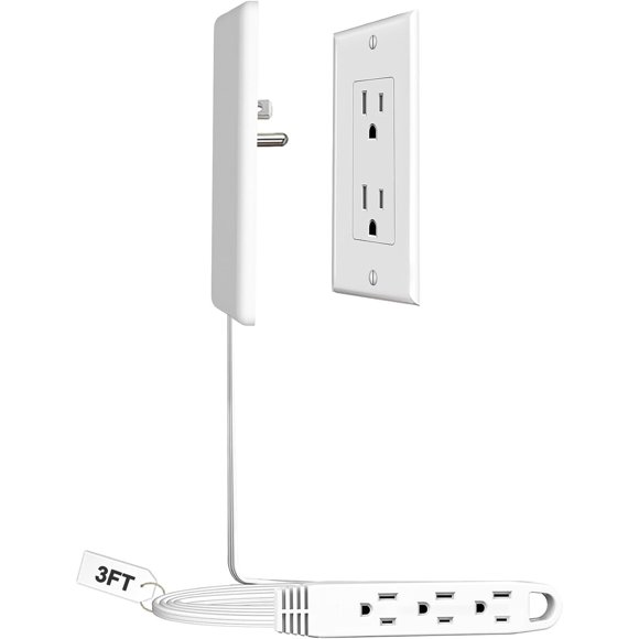 Zapatilla eléctrica CABOCASA de 3 tomas, 13 A, 125 V y 1625 W
