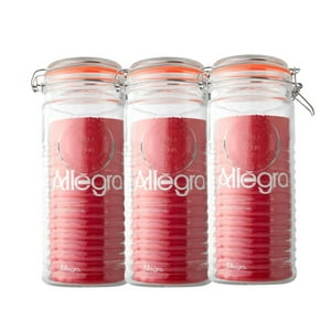 Set 3 Frascos Vidrio Hermético Con Tapa Clip 1400Ml Allegra
