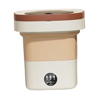 Magideal - Lavadora Plegable Lavadora De Cubo Pequeña 8L 3 Modelos Alta Potencia Durable Fácil De Transportar Lavadora Pequeña Compacta Para Rv Lavandería Aparta Beige