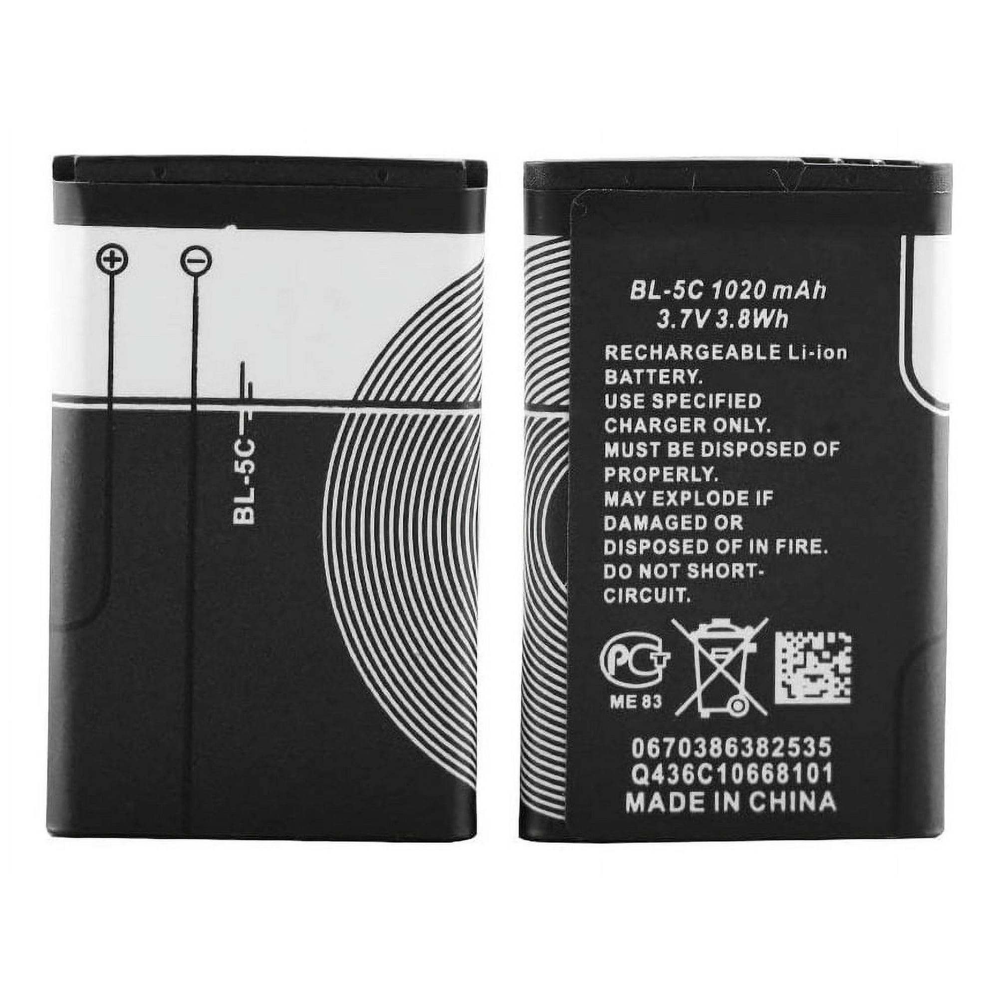 Genérico - Batería Recargable Modelo Bl-5c Para Celulares, Radio, Gps