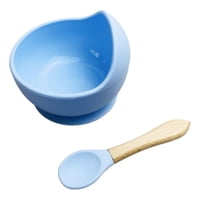 Genérico - 2 Set De Alimentacion Cuenco+Cuchara Plastico Bebe Lau