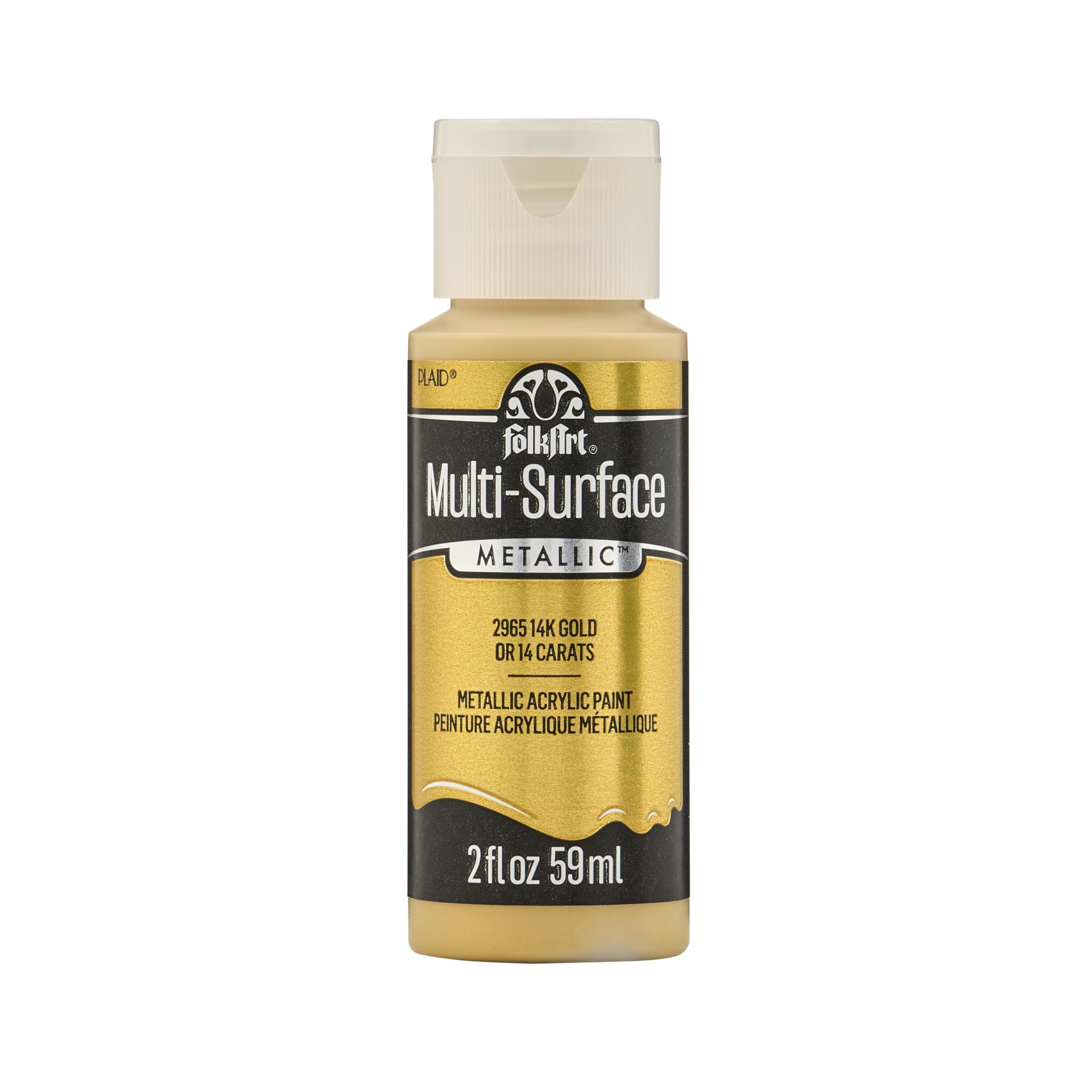 Pintura Folkart Multisurface Metallic Black Gold 60 Ml