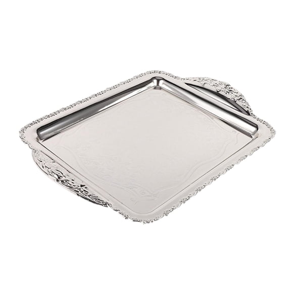 Plato Para Servir Frutas, Plato De Postre Resistente Al Desgaste Para Restaurante, Boda, Hogar, Pequeño, Plateado