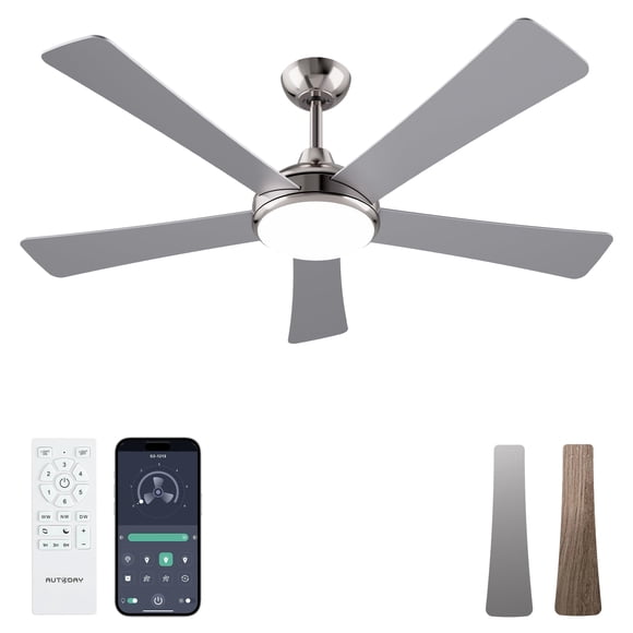 Ventilador de techo Autoday 132 cm con control remoto y por app