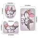 thumbnail image 3 of My Melody Juego de 3 alfombras de baño de coral fleece: tapete de baño + alfombra de inodoro en forma de U + funda de tapa de inodoro en forma de O, 3 of 6