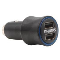 Philips - Cargador Auto Doble Usb Carga Rapida Usb Lightning