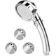 thumbnail image 1 of Cabezal de ducha de alta presión, cabezal de ducha de mano de 3 configuraciones con botón de encendido/apagado, apagado completo e interruptor para controlar el flujo, rociador ahorrador de agua con á, 1 of 7