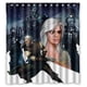 thumbnail image 1 of Cortina de ducha con diseño de The Witcher Cool Wild Hunt, juego de cortinas de baño con ganchos, tamaño 66 x 72 pulgadas, 1 of 3