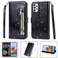 Funda Para Foxdock Elegante Funda Samsung Galaxy A53 5G Glitter Con Cremallera-Ideal Para El Uso Diario