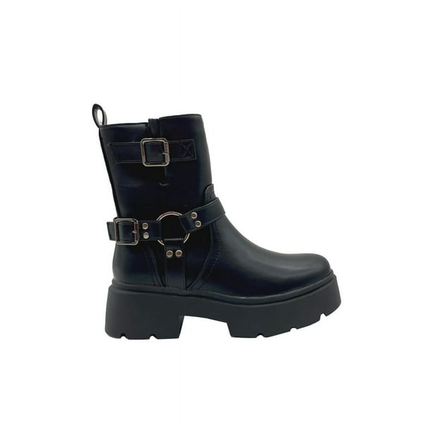 Botin Ecocuero Botines Mujer Todo Piel Botín Ecocuero Negro