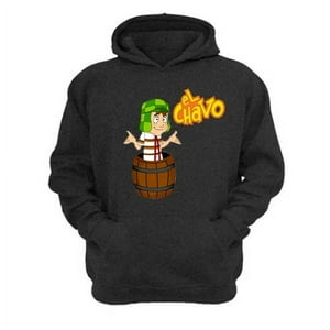 Genérico - Polerón Canguro El Chavo Del 8 Gris Oscuro Talla S Unisex