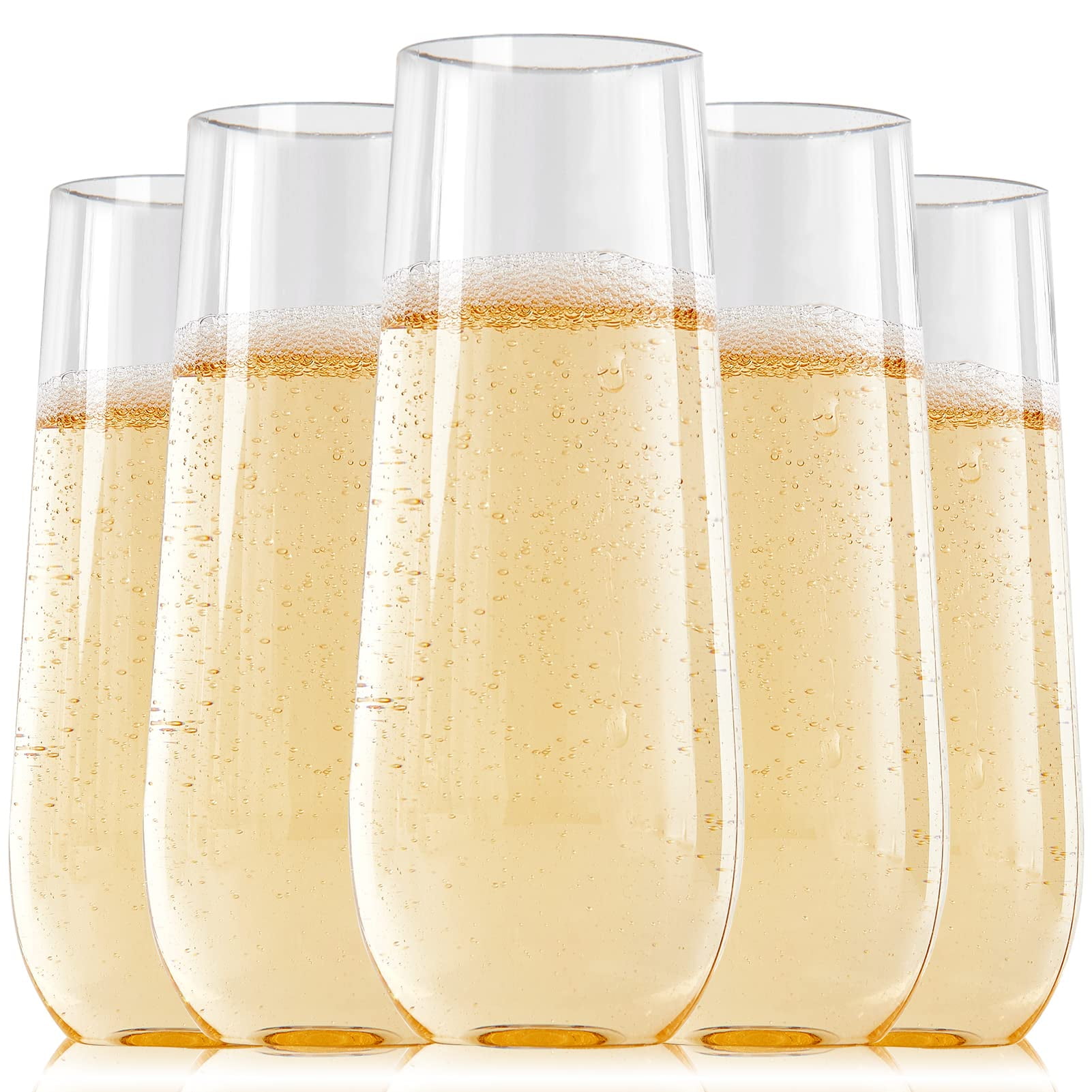 Copas De Champán Focusline, 9 Oz/270 Ml, Plástico Transparente (paquete De 24)