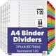 thumbnail image 1 of Separadores de carpeta A4 The Paper Shop – Pack de 3 (60 pestañas), 1 of 7