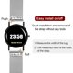 thumbnail image 5 of Correa de reloj de malla de acero inoxidable Uxcell 20mm liberación rápida ajustable correa de reloj de metal para hombres y mujeres, tono plateado, 5 of 7